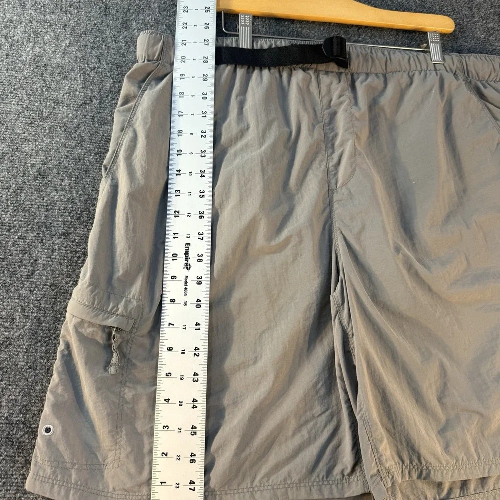 The North Face Cargo Shorts Mens XXL Gray Nylon Hiking Fishing‎ Belted